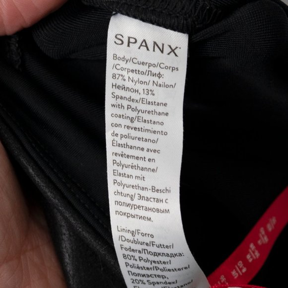 Spanx Faux Leather Leggings Black J29 - Picture 8 of 9